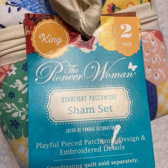 Pioneer woman starlight patchwork NWT‎ set of King shams - Picture 5 of 7